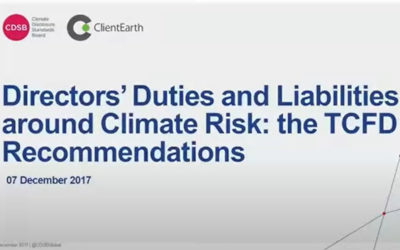 Directors’ duties & liabilities around climate risk