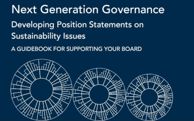 Next Generation Governance: Developing Position Statements on Sustainability Issues