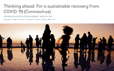 Thinking ahead: For a sustainable recovery from COVID-19 (Coronavirus)