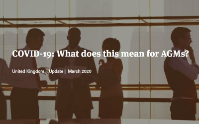 COVID-19: What does this mean for AGMs?