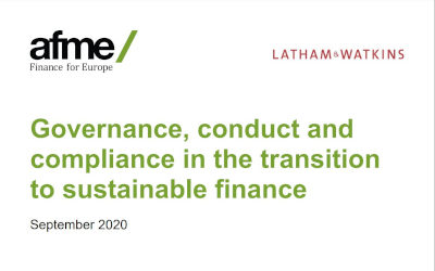 Governance, conduct and compliance in the transition to sustainable finance