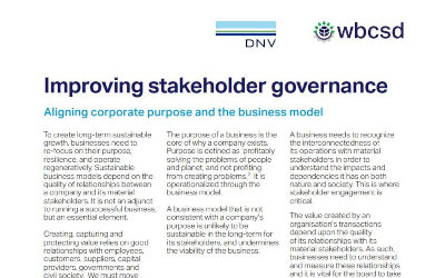 Improving stakeholder governance